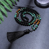Buy 8mm African Turquoise Black Necklace Bracelet Set Meditation Yoga Jewellery Rosary for only $14.94 at Flexi Africa
